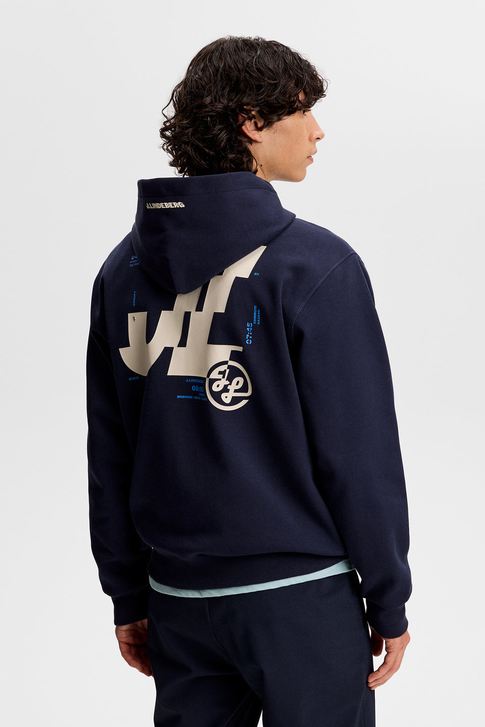 Club Printed Hood / JL Navy