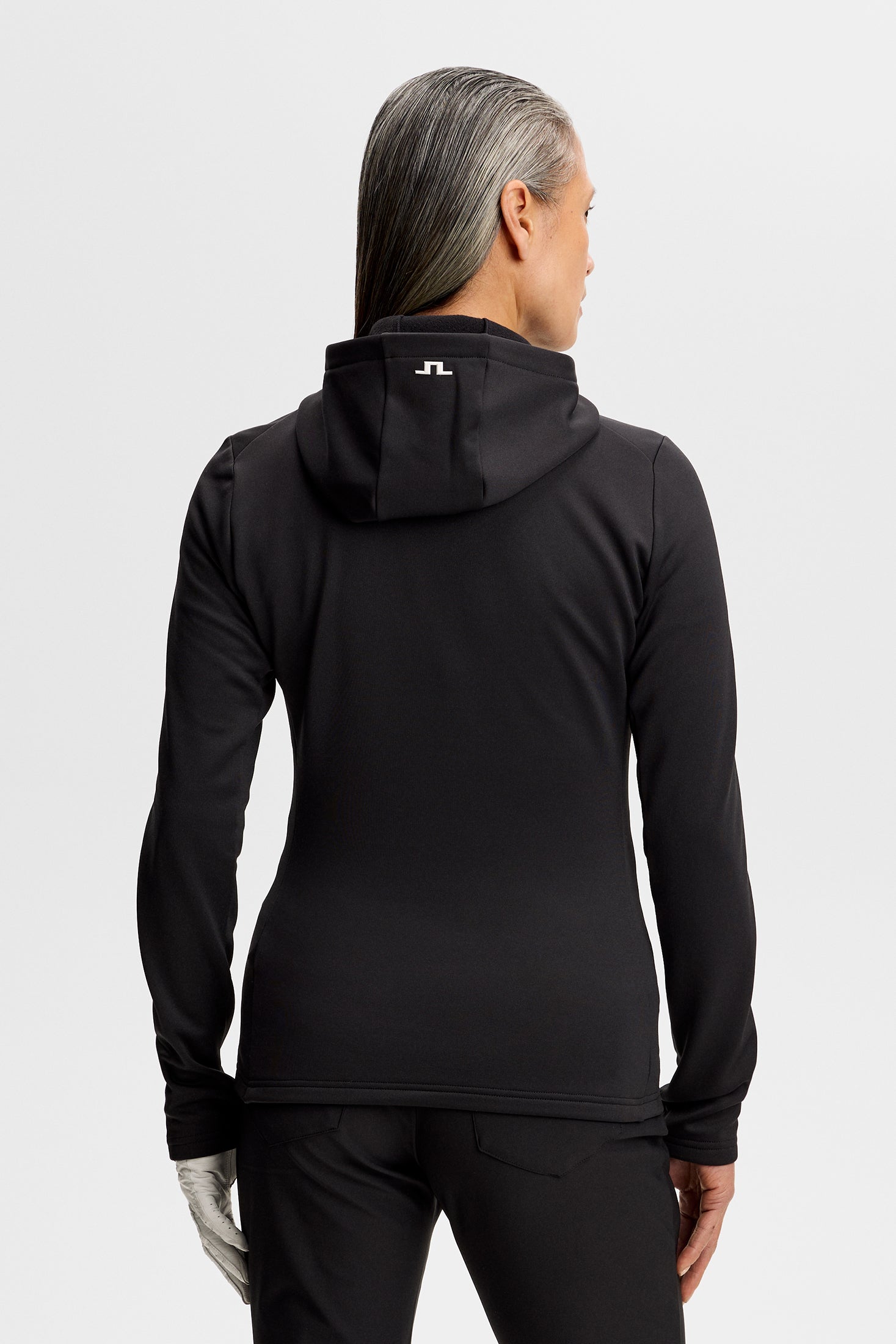 Aerielle Quarter Zip Hood / Black | J.Lindeberg Official