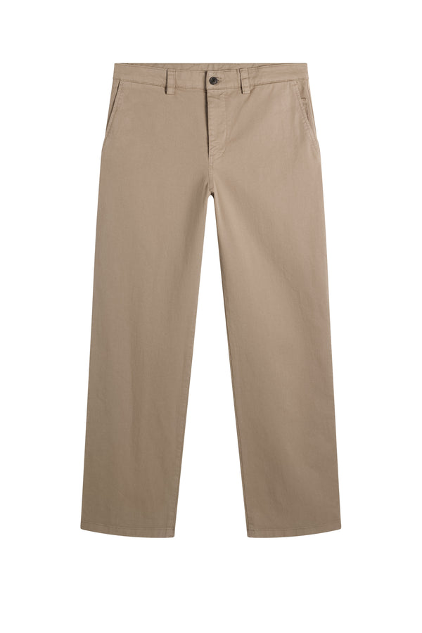 Devyn Straight Cotton Pants / Brindle