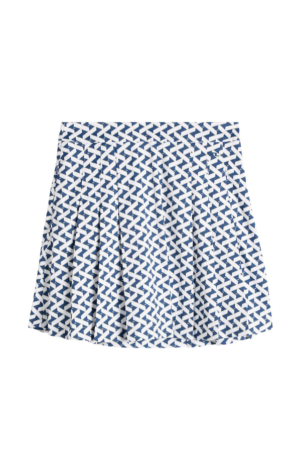 Alesia Print Skirt / Ladder Estate White S