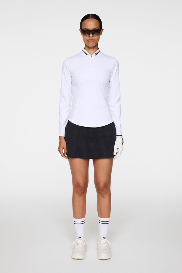 Harper Quarter Zip Mid Layer / White