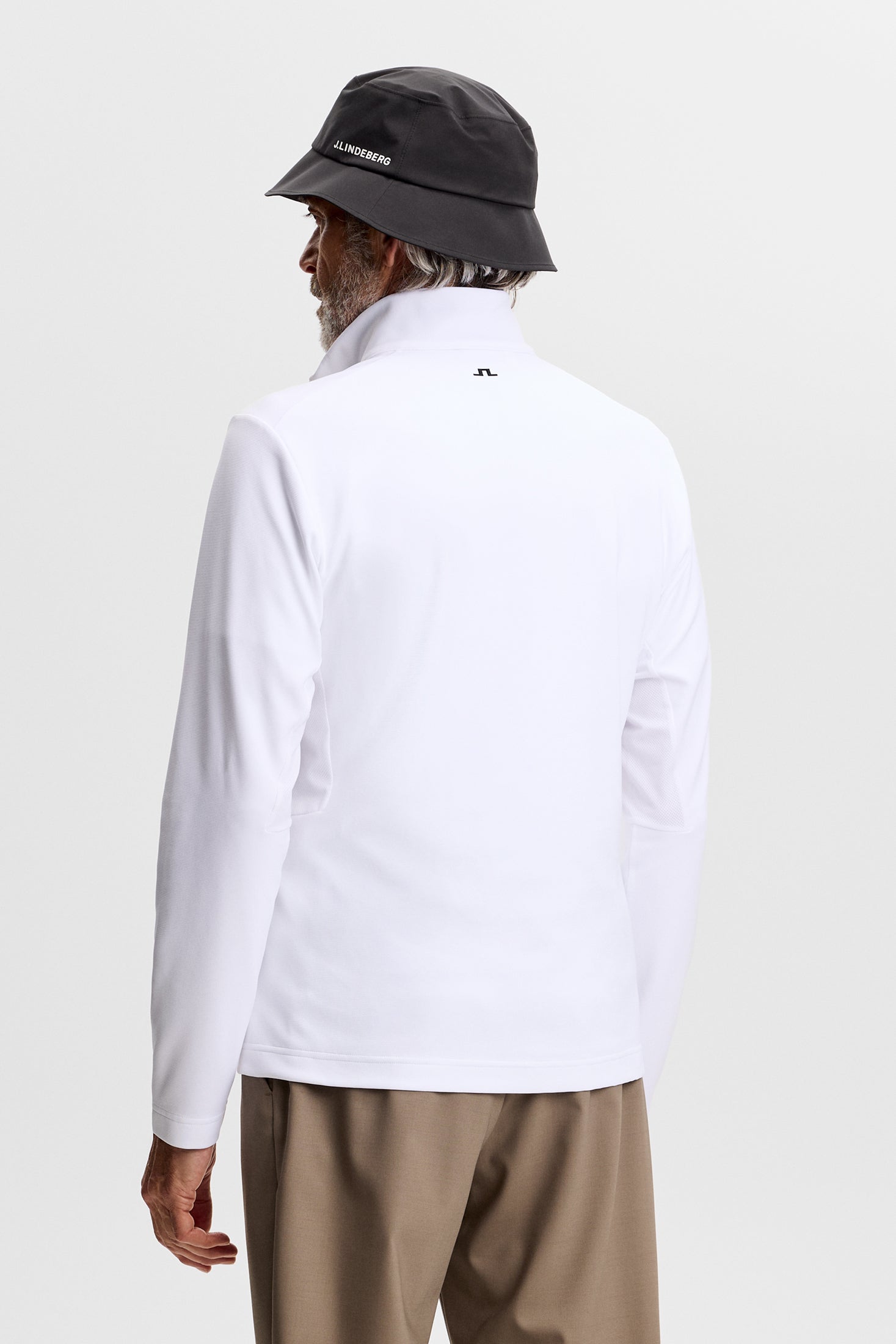 Leon Quarter Zip Mid Layer / White – J.Lindeberg EU