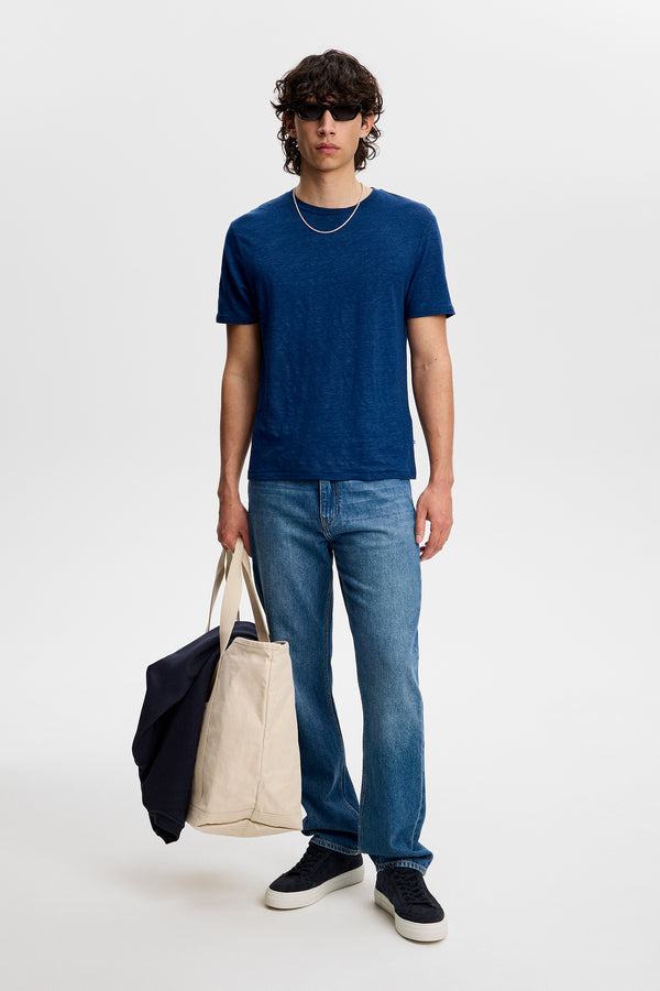 Coma Linen Tee / Estate Blue