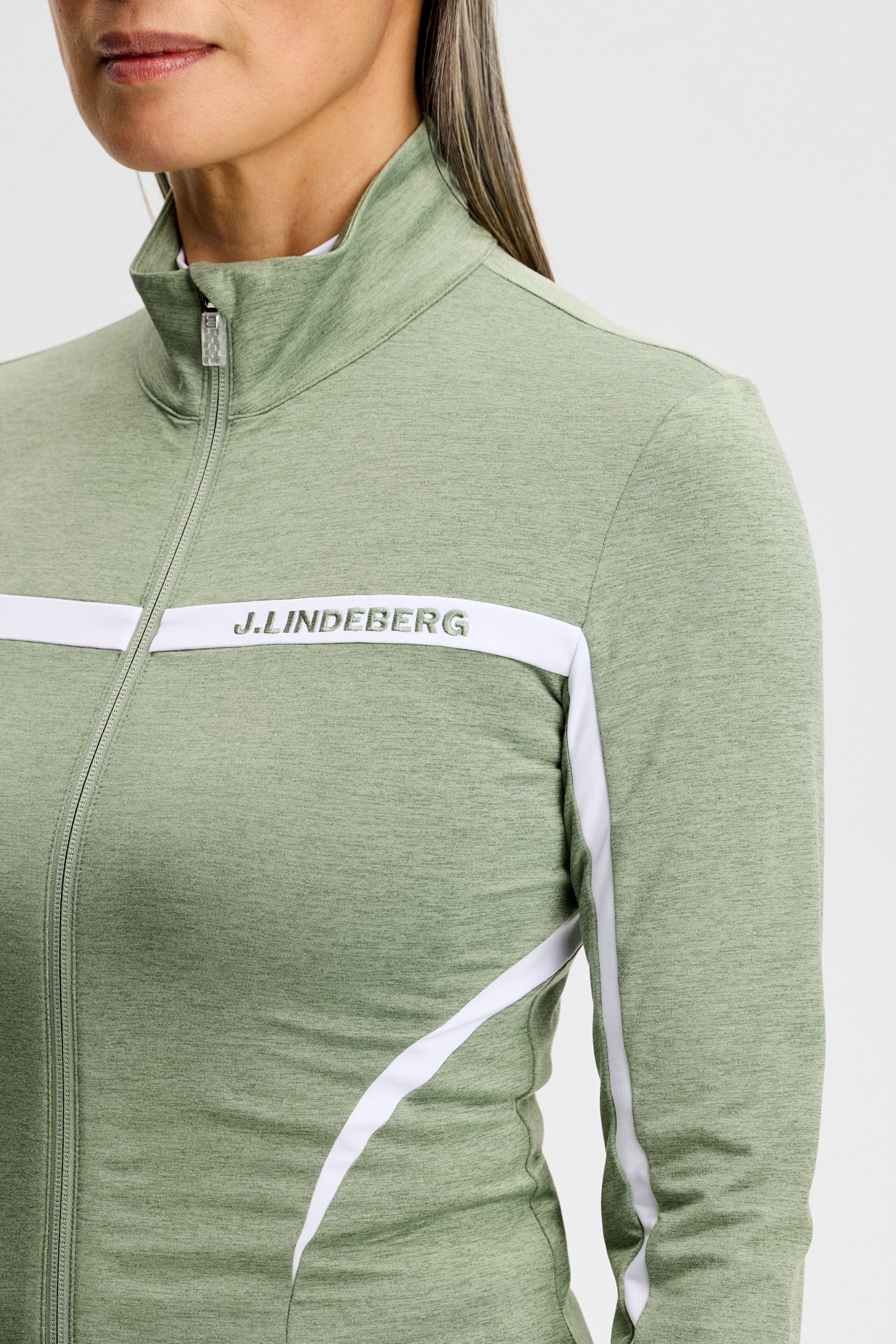 Janice Mid Layer / Hedge Green Melange – J.Lindeberg EU