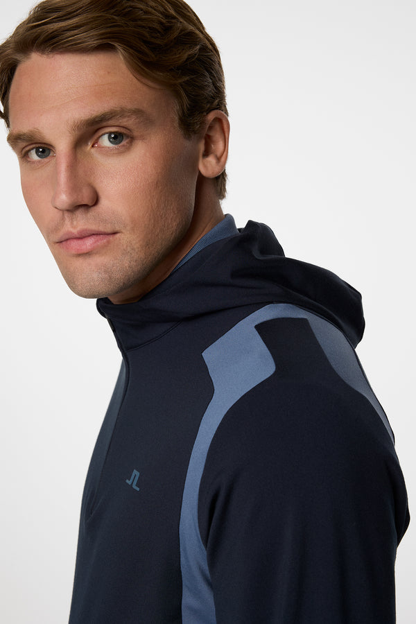 Lukas Quarter Zip Hood / Vintage Indigo