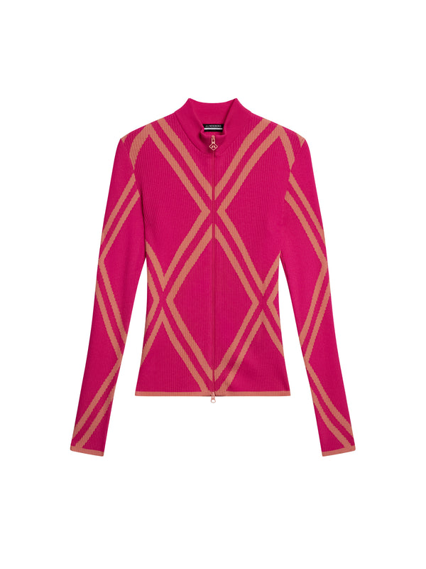 Flora Knitted Sweater / Fuchsia Purple