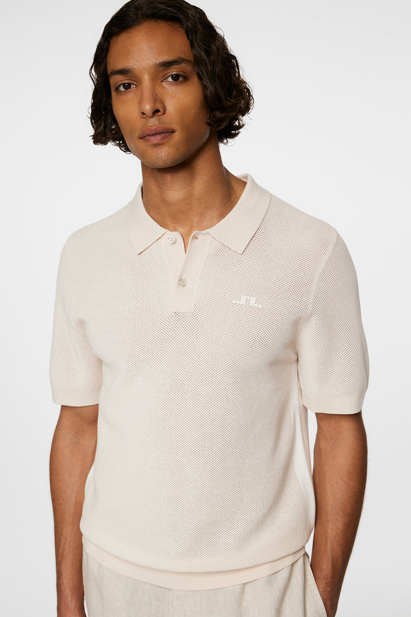 Reymond Structure Knit Polo / Moonbeam
