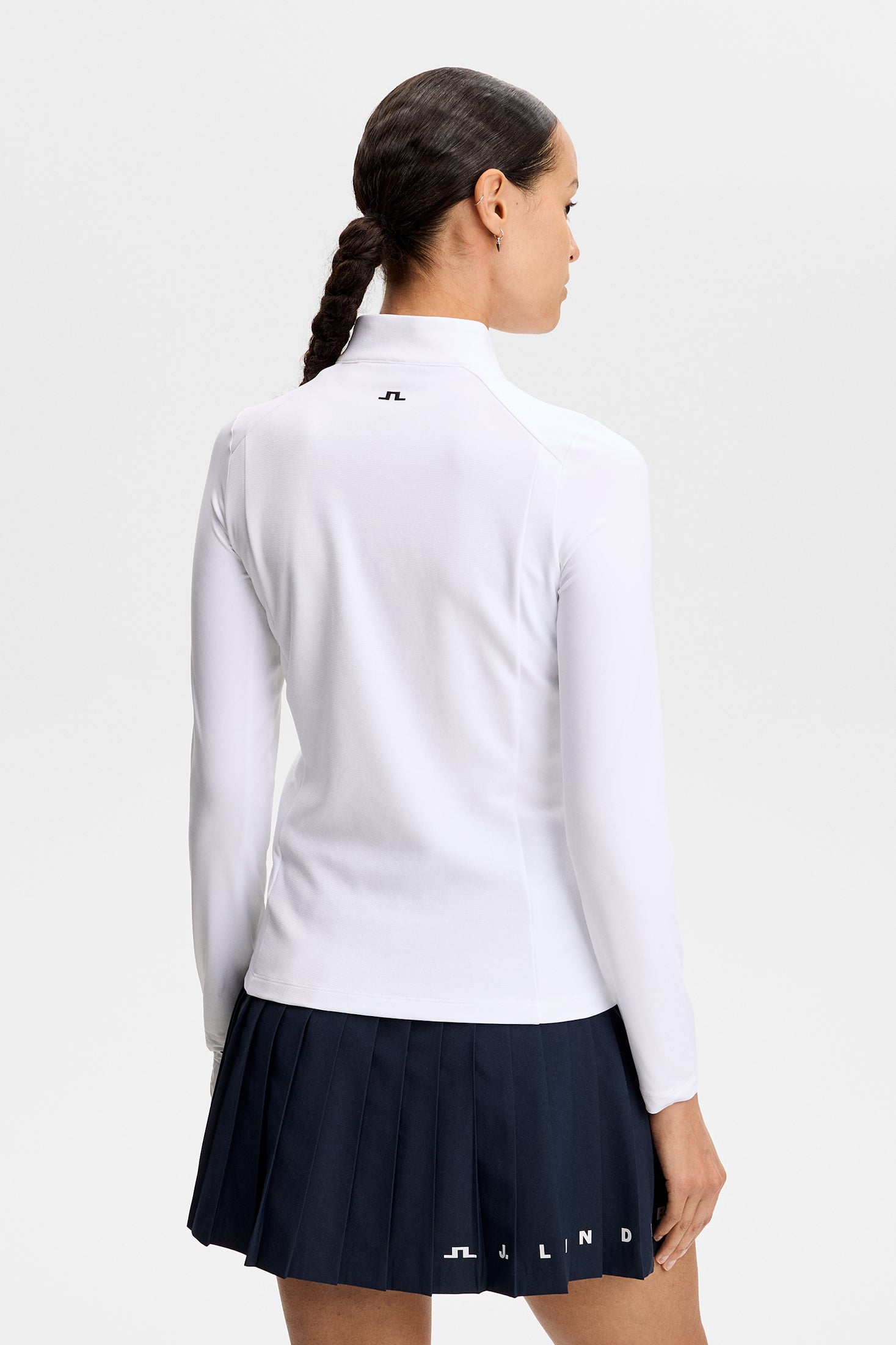 Cindy Quarter Zip Mid Layer / White | J.Lindeberg Official