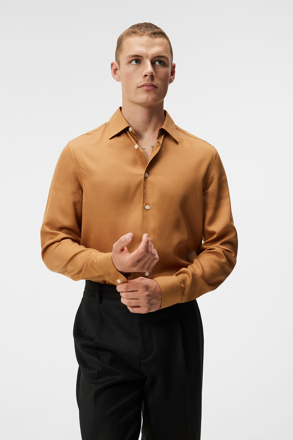 Comfort Tencel Slim Shirt / Chipmunk