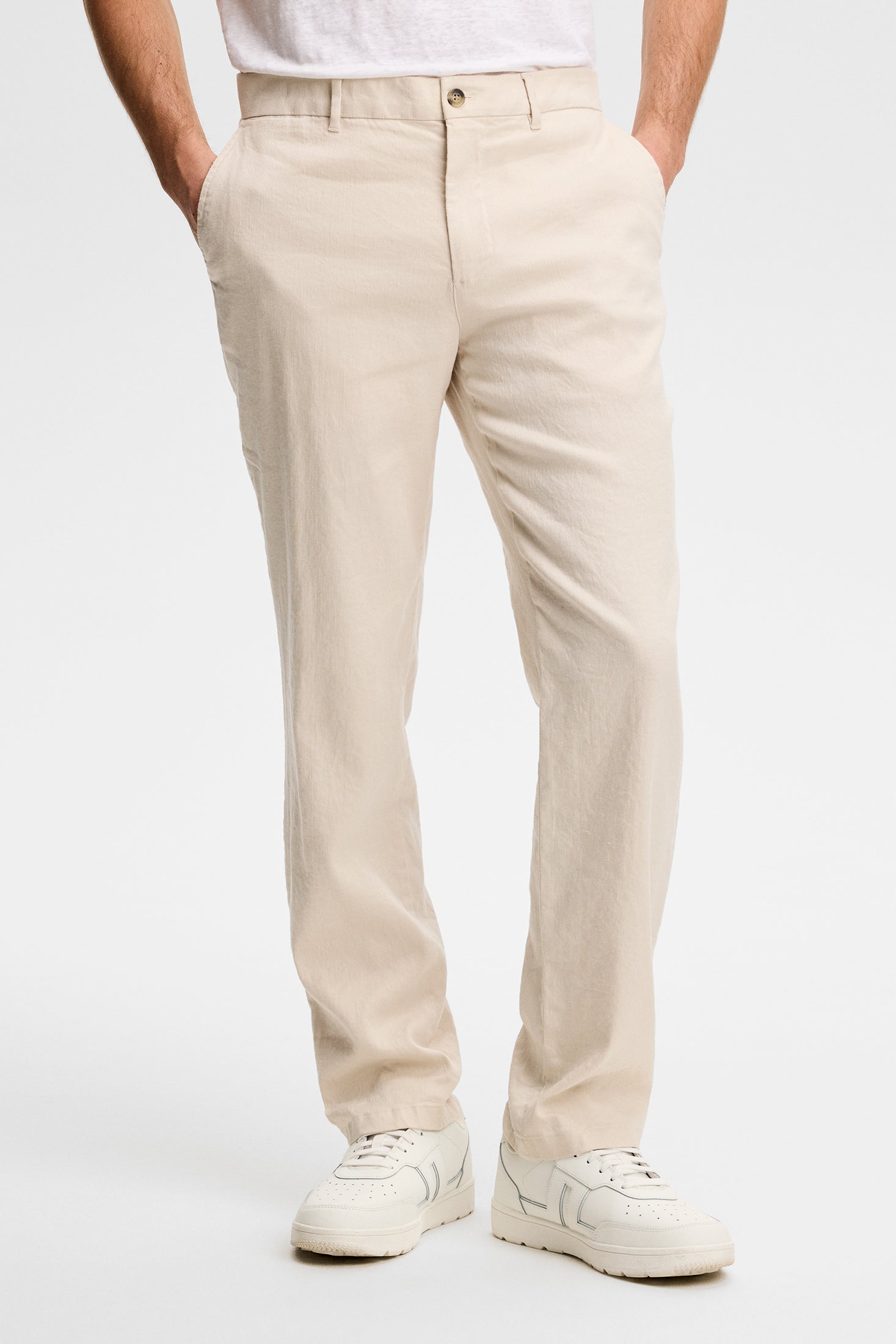 Logan Stretch Linen Pants / Moonbeam – J.Lindeberg EU