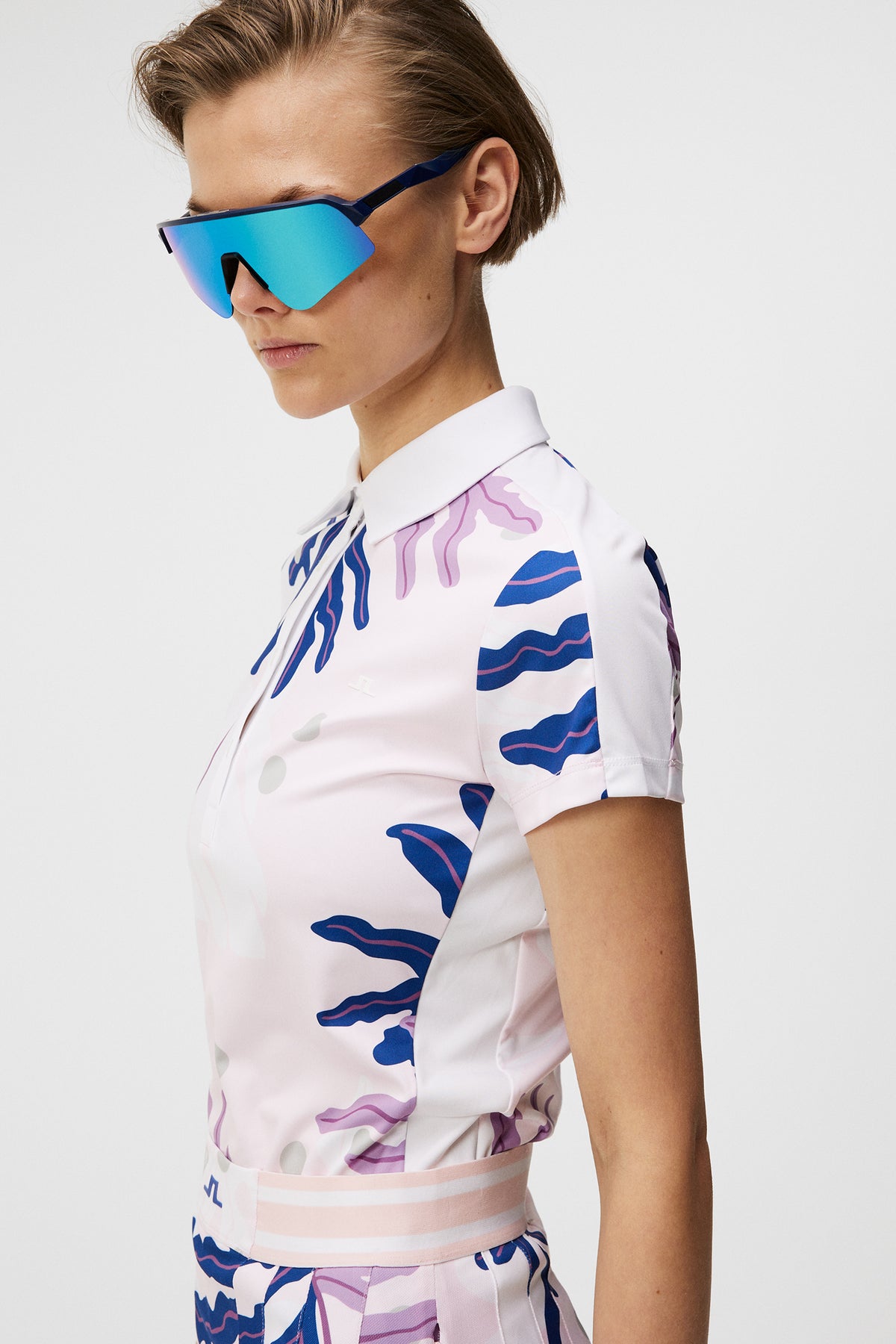 Jada Print Polo / Paradise Monstera Pink