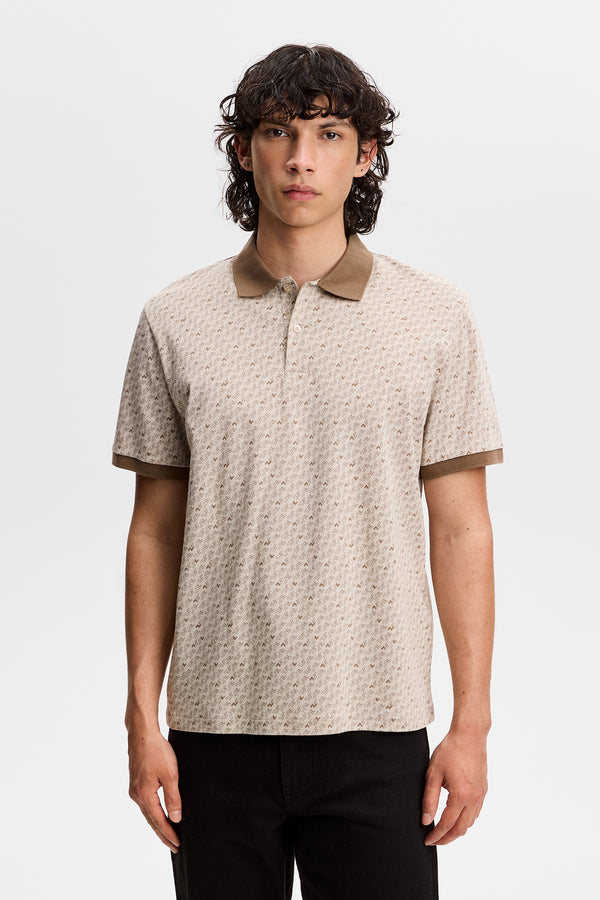 Devon Jacquard Polo / Bias Bridge Micro Moon Brindle