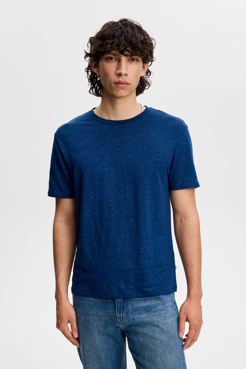 Coma Linen Tee / Estate Blue