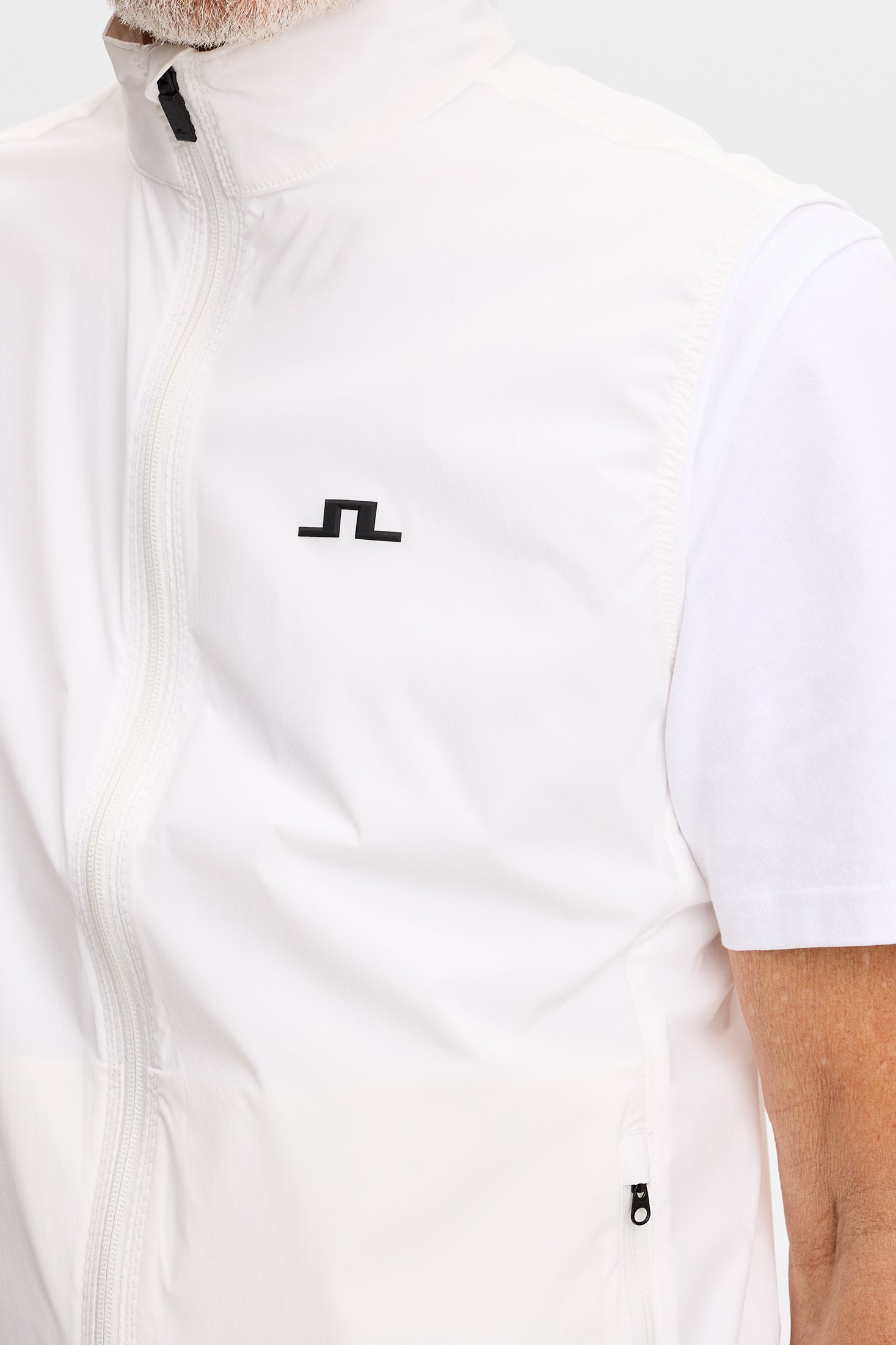 Ash Light Packable Vest / White | J.Lindeberg Official