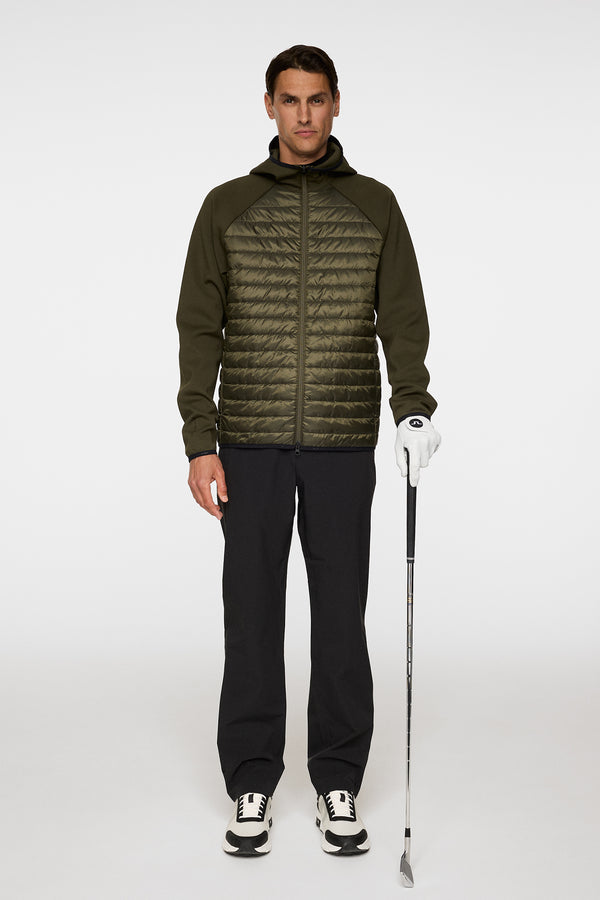 Hayden Quilt Hybrid Hood / Forest Green