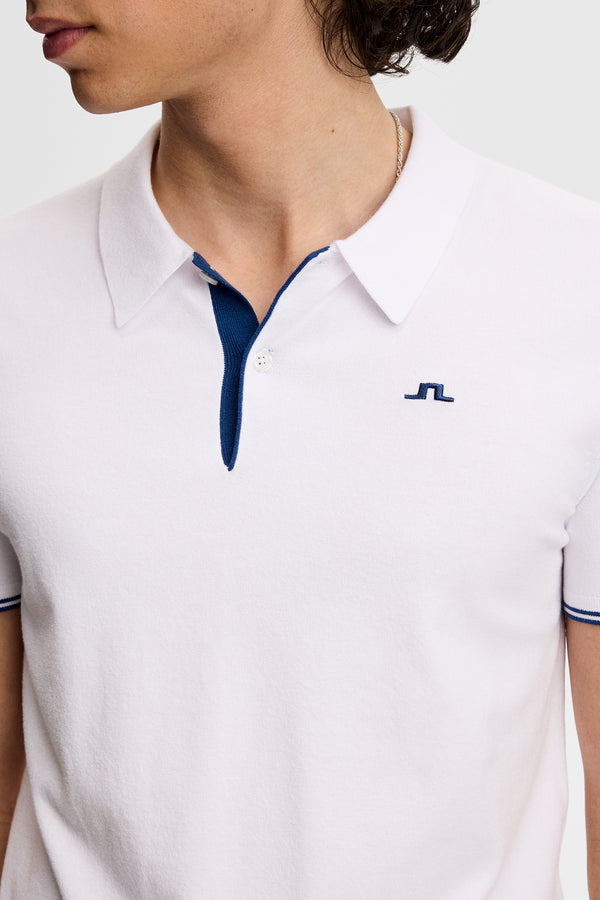 Matheo Knit Golf Polo / White