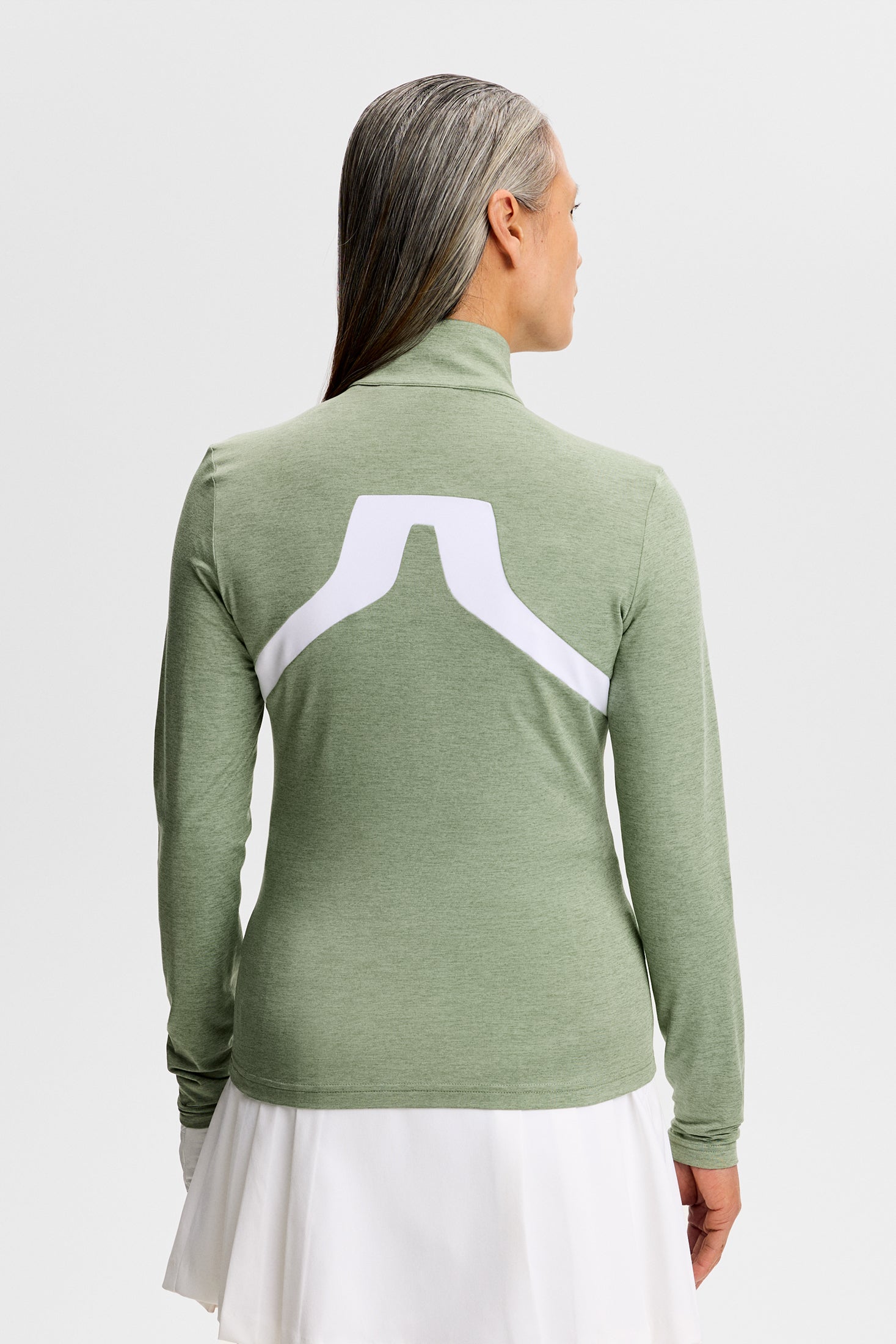 Janice Mid Layer / Hedge Green Melange | J.Lindeberg Official