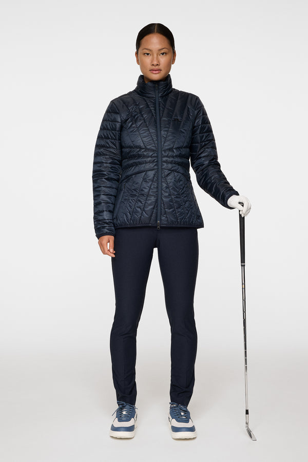 Marble Quilted Jacket / JL Navy
