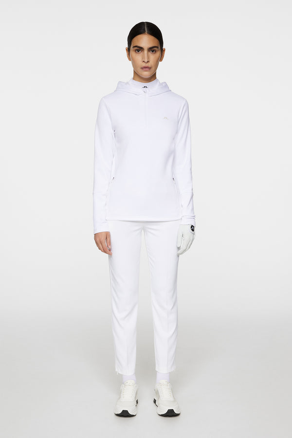 W Aerial Quarter Zip Hood / White