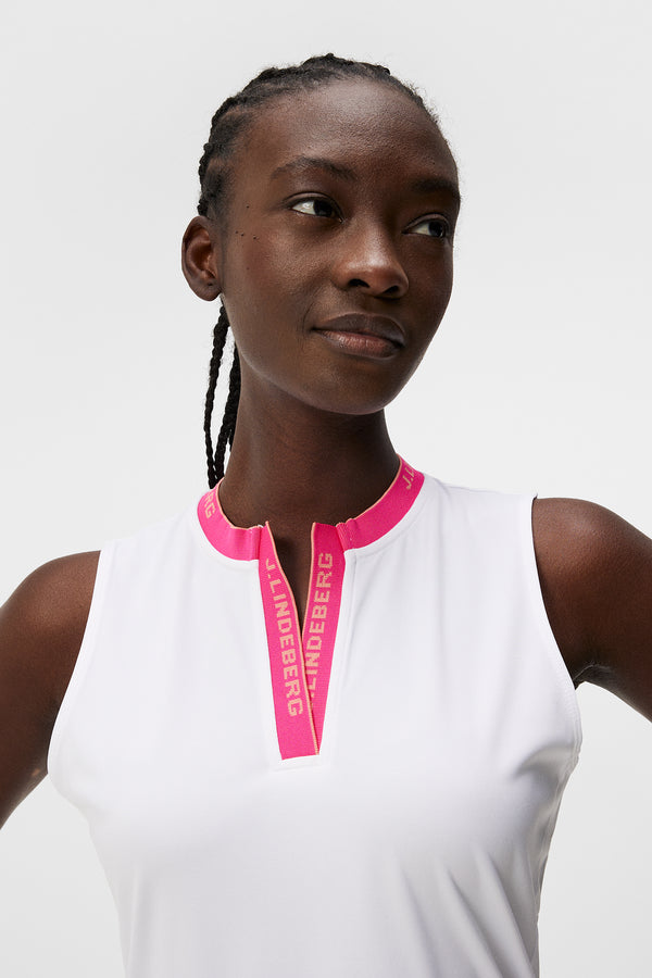 Leya Sleeveless Top / White