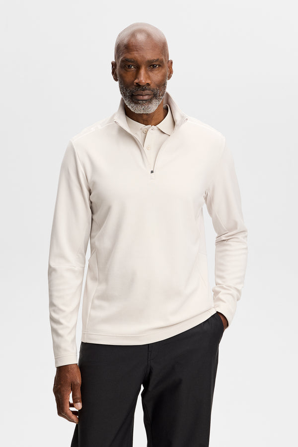 Leon Quarter Zip Mid Layer / Moonbeam