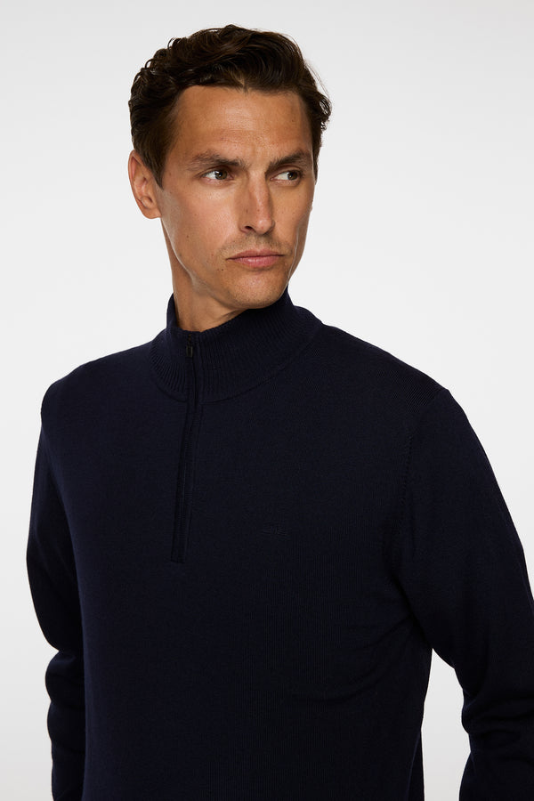 Kiyan Merino Quarter Zip / JL Navy