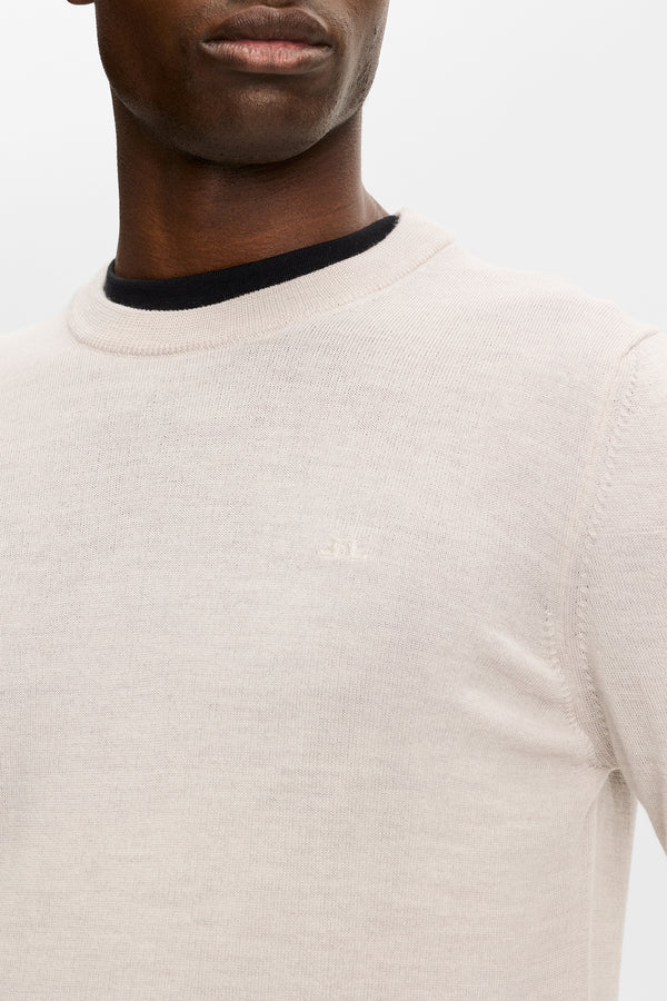Keane Merino Crew Neck / Moonbeam Melange