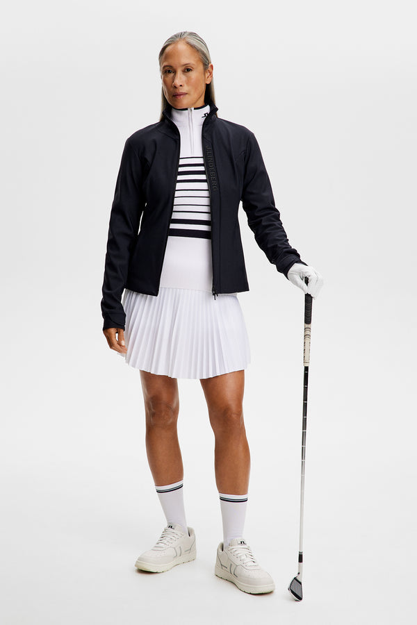 Cheryl Knitted Zip Sweater / White