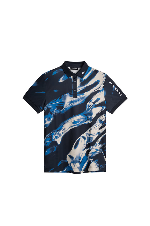 Tour Tech Print Polo / ORGANIC 5- BLUE
