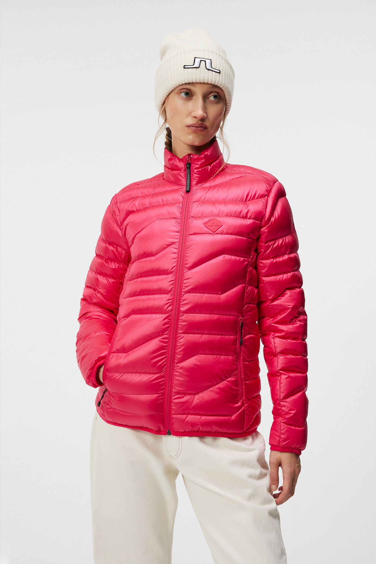 W Cliff Light Down Jacket / Rose Red