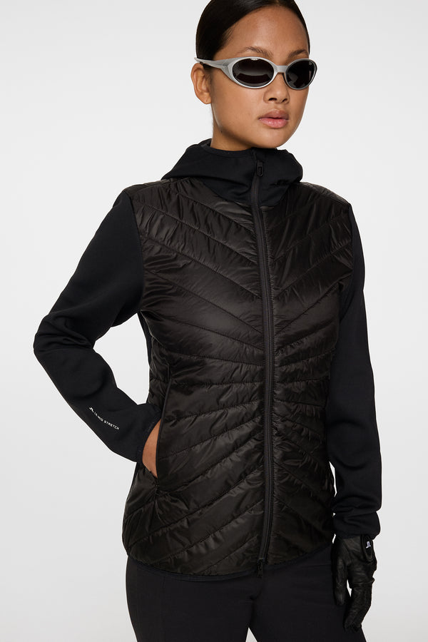 Madde Quilt Hybrid Hood / Black