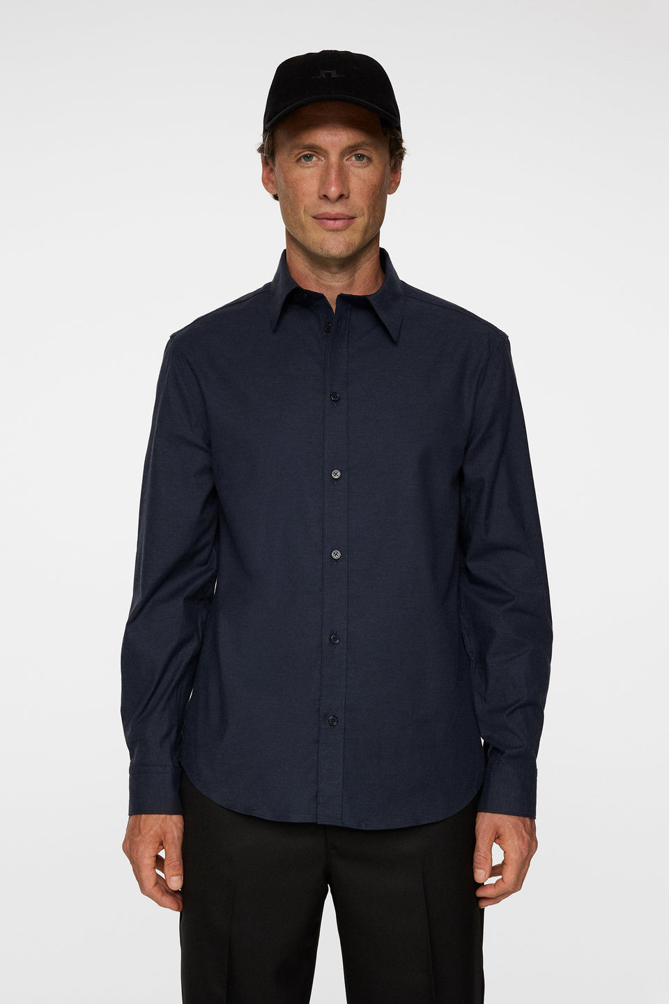 Slim Light Flannel Shirt / JL Navy