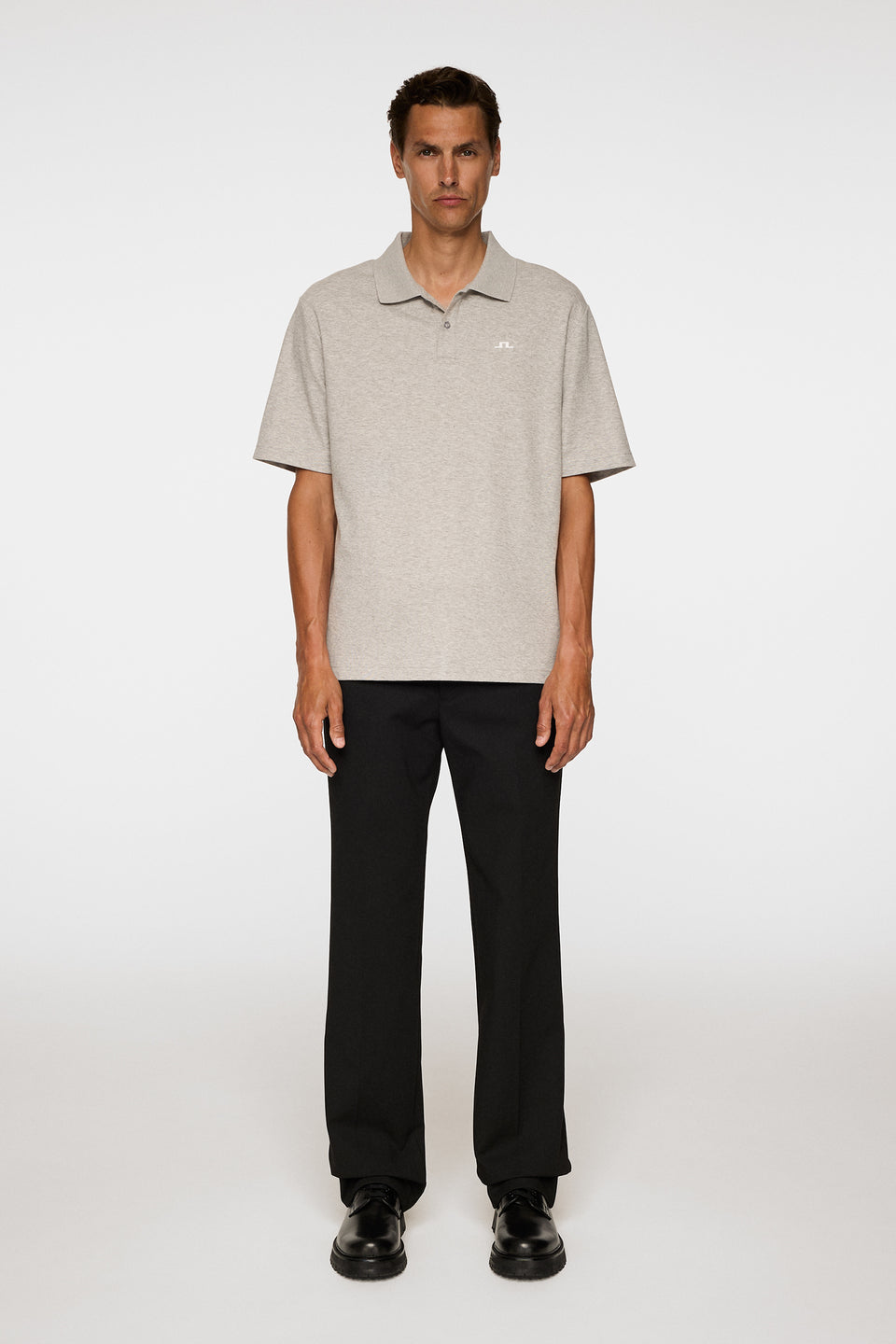 Trond Polo Pique / Light Grey Melange