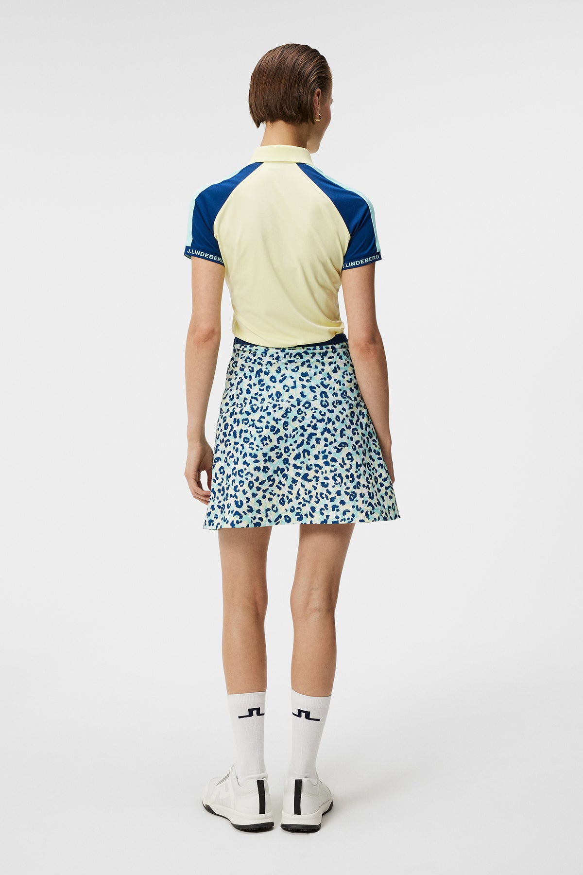 Themba Print Skirt / Leopard Aruba Blue