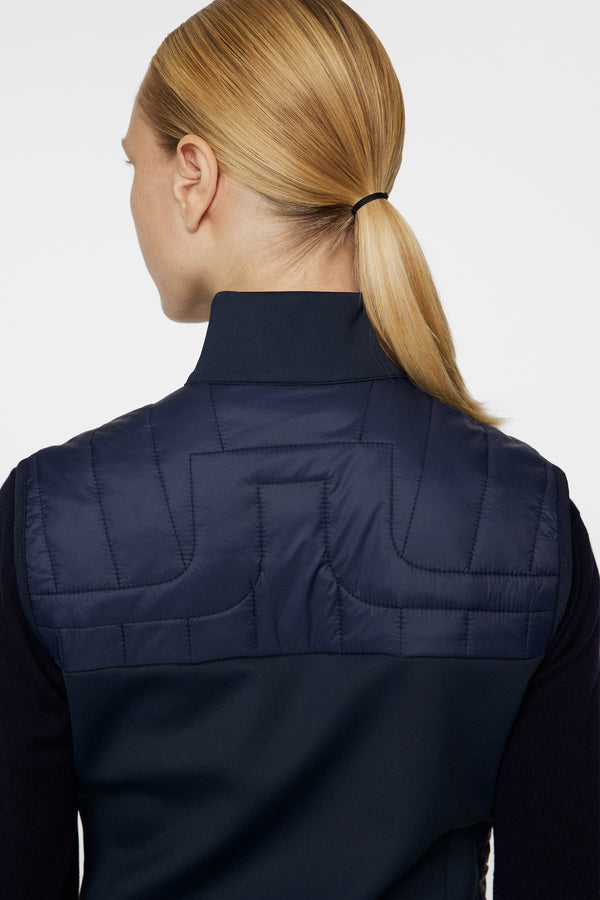 Holma Quilt Hybrid Vest / JL Navy