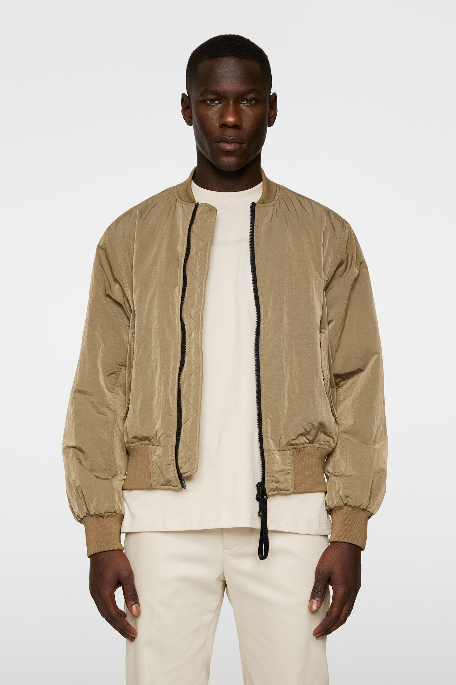 irojikake POCKET KNIT JACKET （BEIGE） Bradfield Crinkle Bomber Jkt / Batique Khaki – J.Lindeberg EU