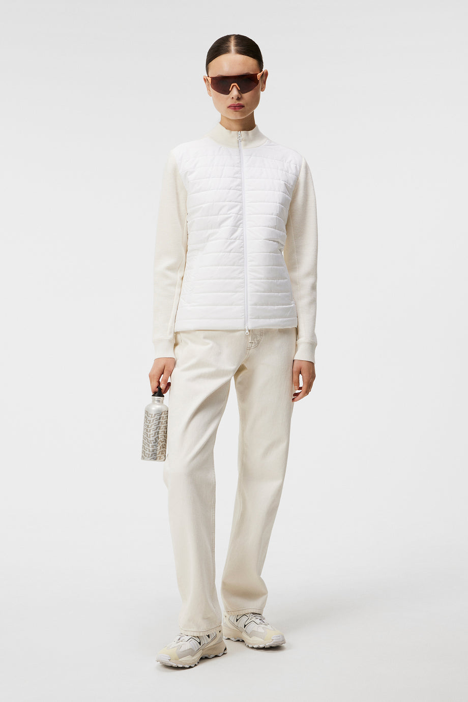 Wren Knitted Hybrid Jacket / White