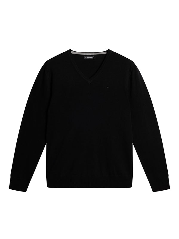 Lymann Merino V-neck Sweater / Black
