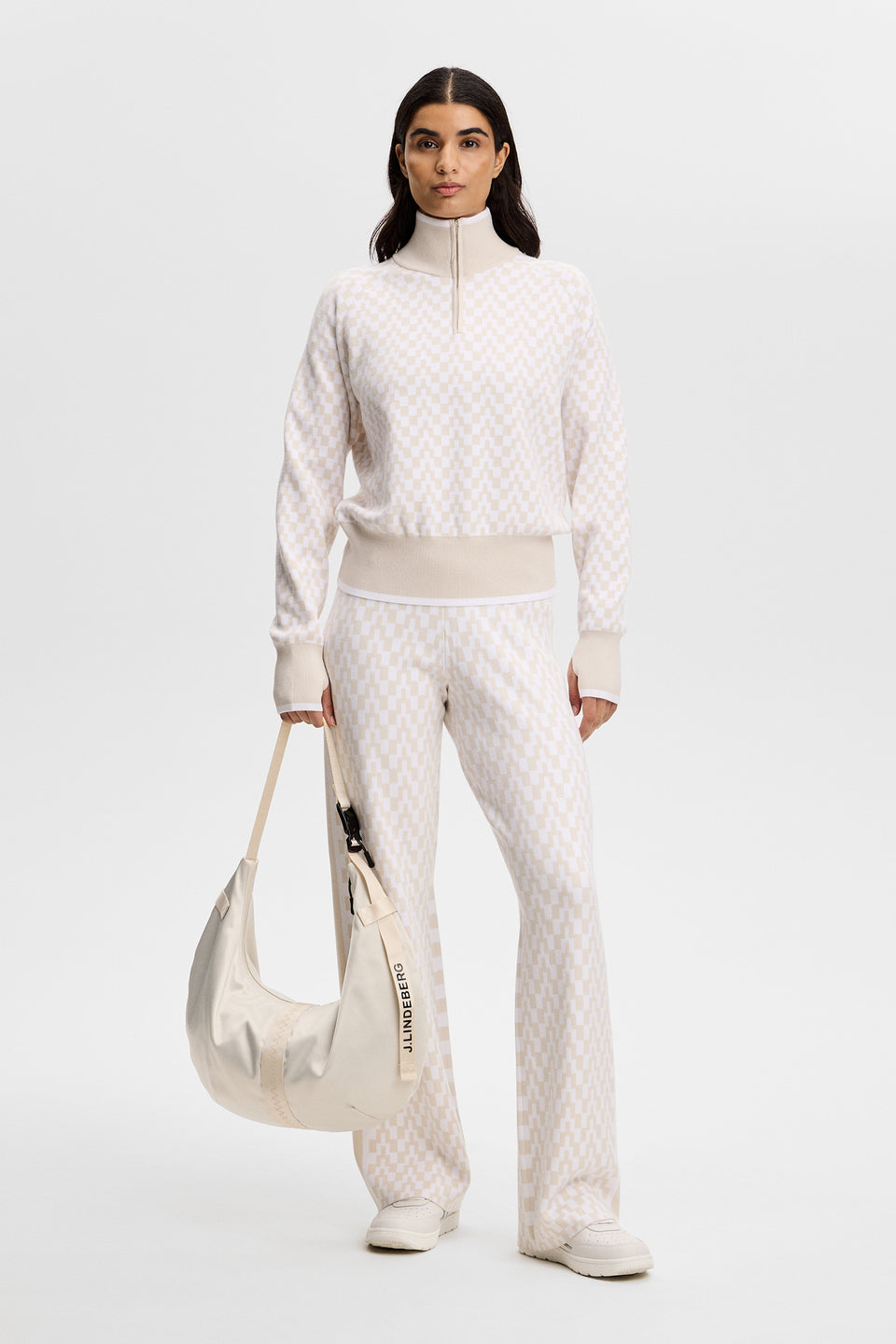 Kera Knitted Jacquard Pant / Bridge Stack Moonbeam M