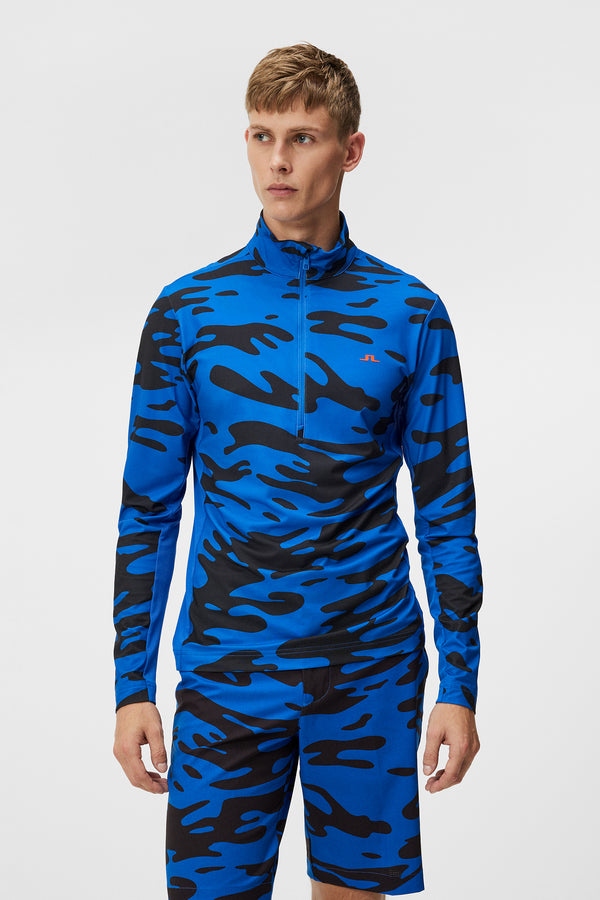 Luke Print Mid Layer / Neptune Nautical Blue