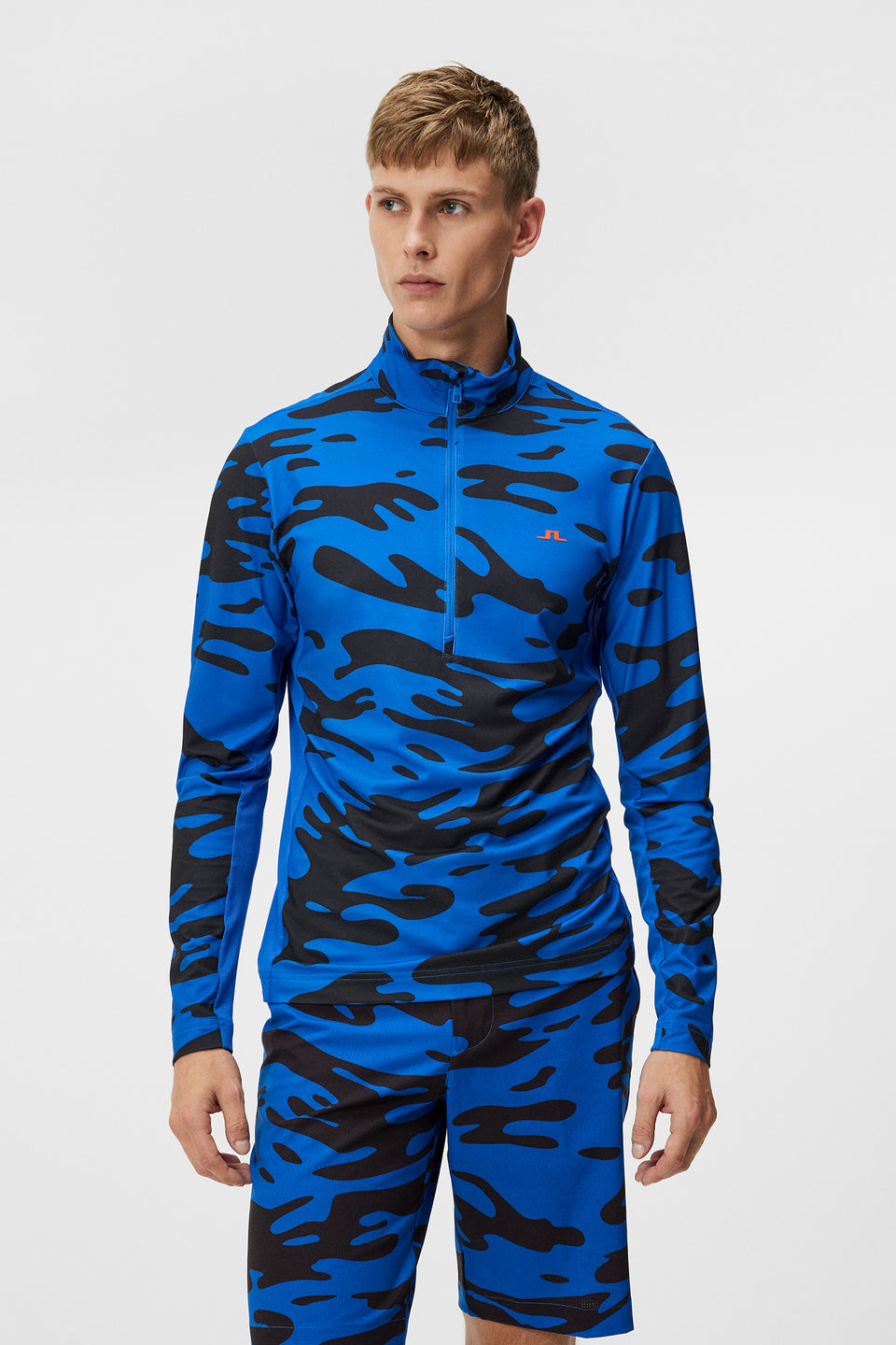 Luke Print Mid Layer / Neptune Nautical Blue