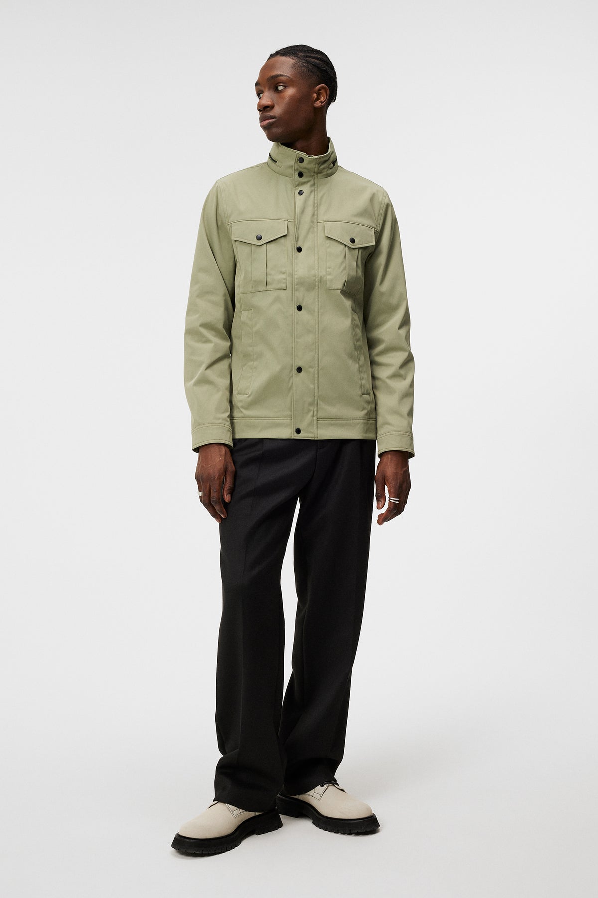 Green Poly File Jacket Bailey Poly Jacket / Oil Green – J.Lindeberg