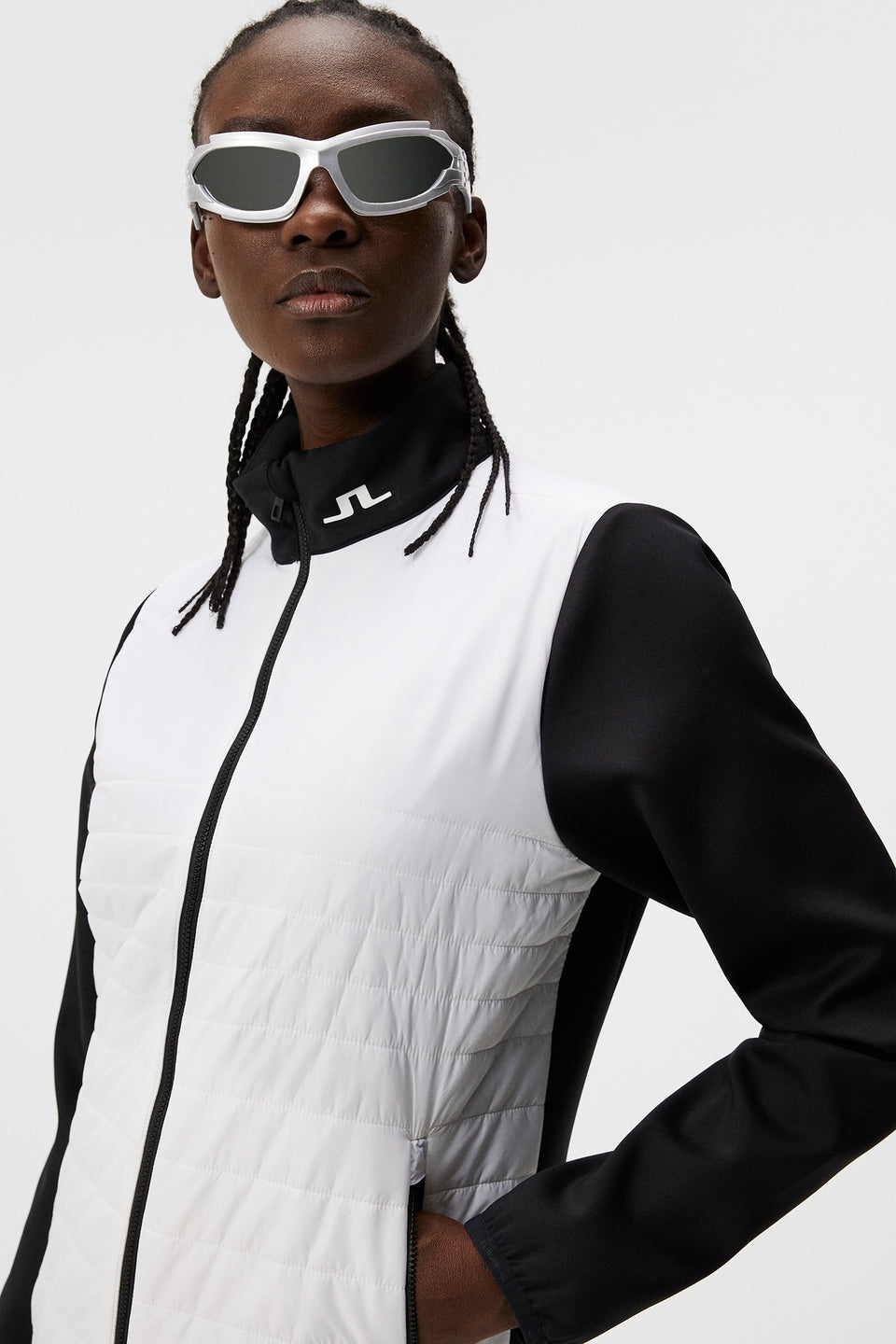 Martina Quilt Hybrid Jacket / White