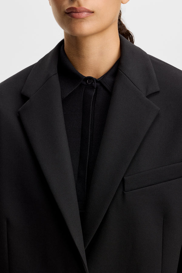 Amanda Compact Stretch Blazer / Black
