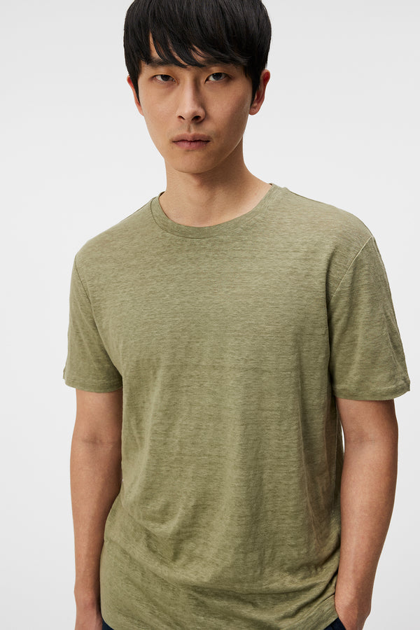 Coma Linen Tee / Oil Green