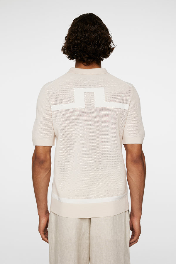 Reymond Structure Knit Polo / Moonbeam