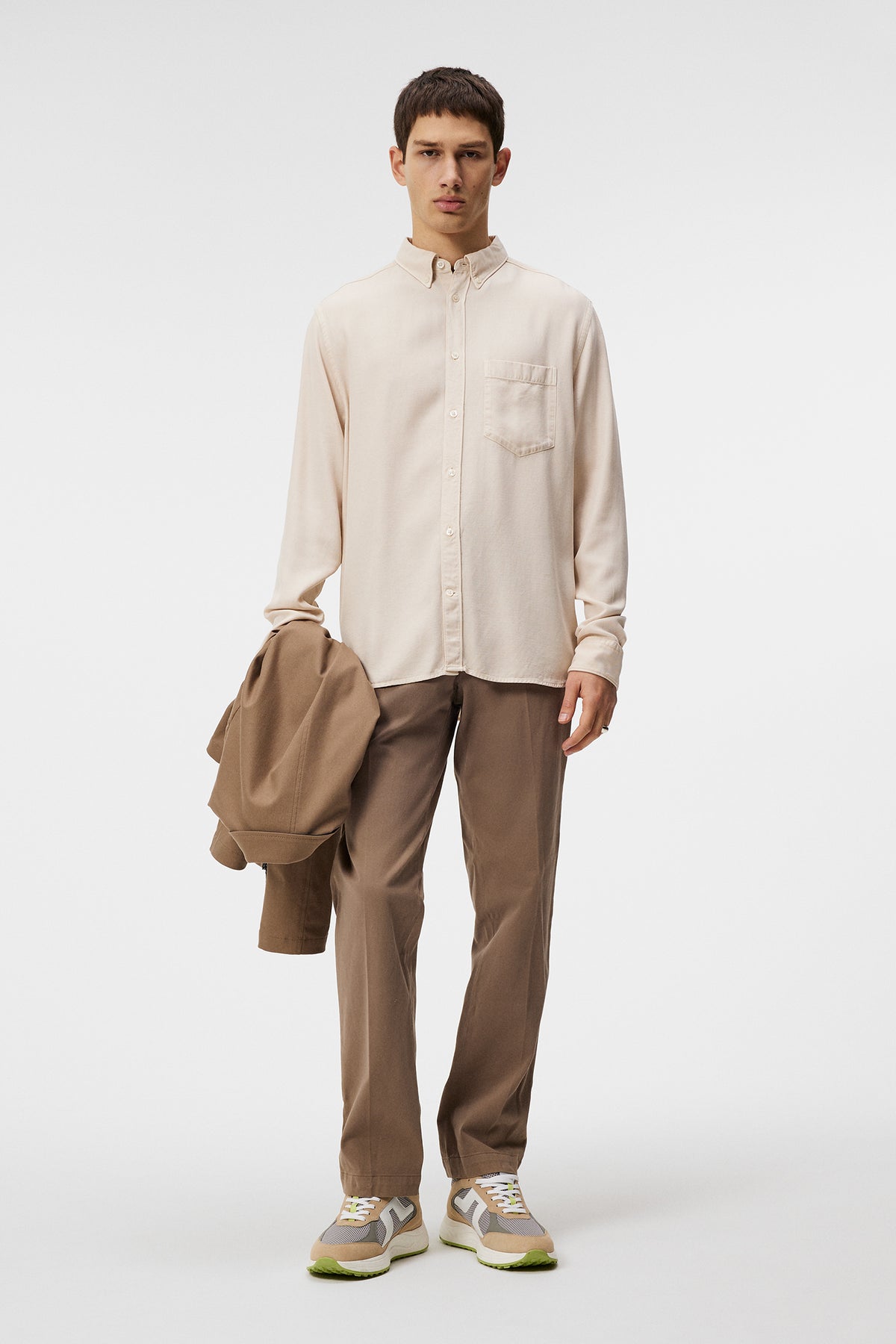 Reg LS Structure Tencel Shirt / Moonbeam