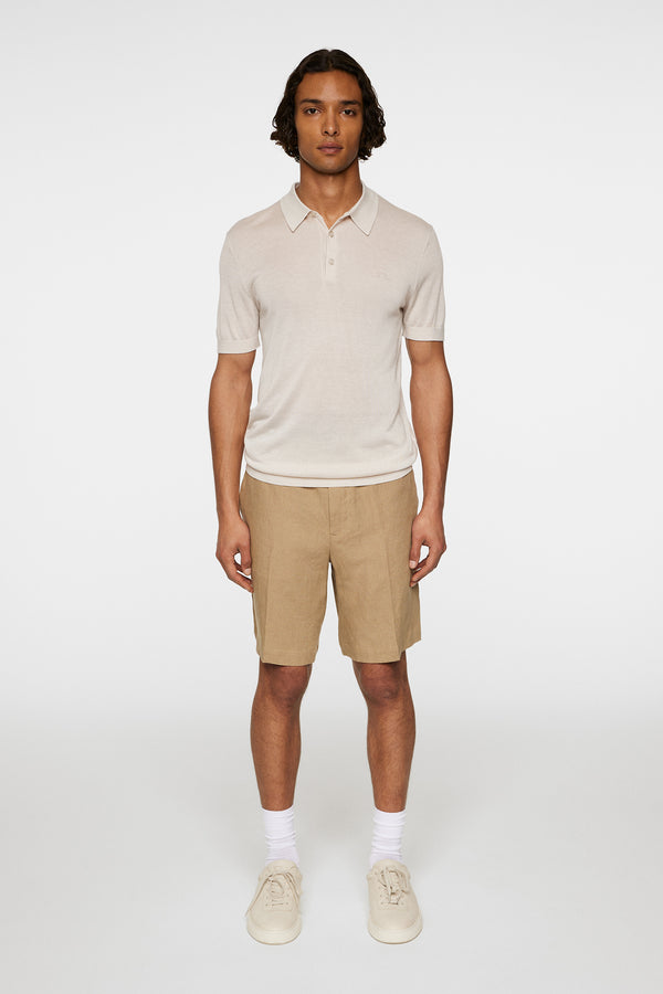 Ridge Lyocell Silk Polo / Moonbeam