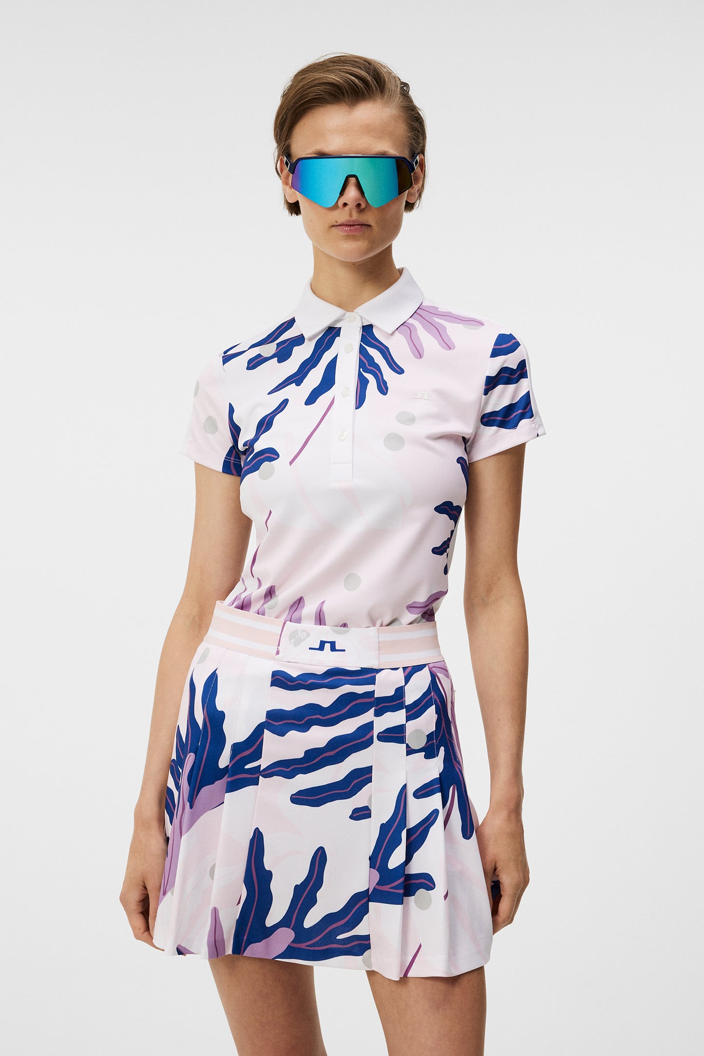 Jada Print Polo / Paradise Monstera Pink