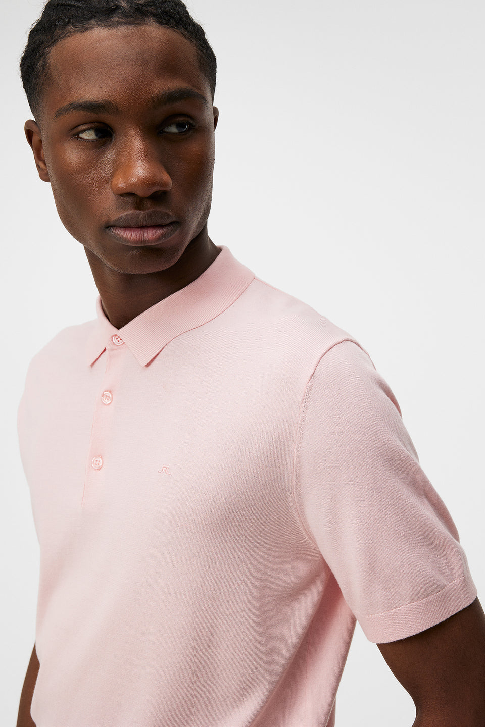 Ridge Rayon Silk Polo / Powder Pink